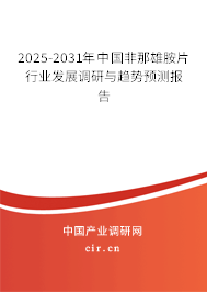 2025-2031年中國非那雄胺片行業(yè)發(fā)展調研與趨勢預測報告