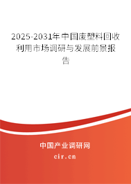 2025-2031年中國廢塑料回收利用市場調(diào)研與發(fā)展前景報(bào)告