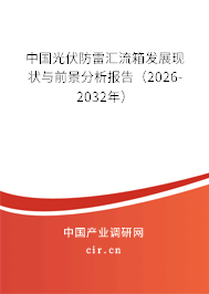 中國光伏防雷匯流箱發(fā)展現(xiàn)狀與前景分析報告（2026-2032年）