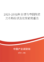 2025-2031年全球與中國陶瓷刀市場現(xiàn)狀及前景趨勢報告 2025-2031年全球與中國陶瓷刀市場現(xiàn)狀及前景趨勢報告