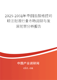 2025-2031年中國鹽酸格拉司瓊注射液行業(yè)市場調(diào)研與發(fā)展前景分析報告