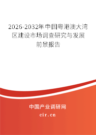 2026-2032年中國(guó)粵港澳大灣區(qū)建設(shè)市場(chǎng)調(diào)查研究與發(fā)展前景報(bào)告