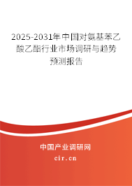 2025-2031年中國(guó)對(duì)氨基苯乙酸乙酯行業(yè)市場(chǎng)調(diào)研與趨勢(shì)預(yù)測(cè)報(bào)告