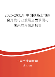 2025-2031年中國鐵路土地綜合開發(fā)行業(yè)發(fā)展全面調(diào)研與未來前景預(yù)測報(bào)告 2025-2031年中國鐵路土地綜合開發(fā)行業(yè)發(fā)展全面調(diào)研與未來前景預(yù)測報(bào)告