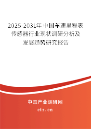 2025-2031年中國車速里程表傳感器行業(yè)現(xiàn)狀調(diào)研分析及發(fā)展趨勢研究報告