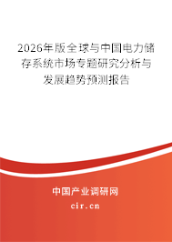 2026年版全球與中國電力儲存系統(tǒng)市場專題研究分析與發(fā)展趨勢預(yù)測報告 2026年版全球與中國電力儲存系統(tǒng)市場專題研究分析與發(fā)展趨勢預(yù)測報告