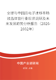 全球與中國高電子遷移率場效晶體管行業(yè)現(xiàn)狀調(diào)研及未來發(fā)展趨勢分析報(bào)告(2024-2030年) 全球與中國高電子遷移率場效晶體管行業(yè)現(xiàn)狀調(diào)研及未來發(fā)展趨勢分析報(bào)告(2024-2030年)