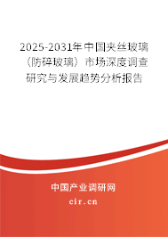 2025-2031年中國夾絲玻璃(防碎玻璃)市場深度調(diào)查研究與發(fā)展趨勢分析報告 2025-2031年中國夾絲玻璃(防碎玻璃)市場深度調(diào)查研究與發(fā)展趨勢分析報告