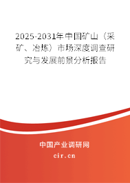 2025-2031年中國(guó)礦山（采礦、冶煉）市場(chǎng)深度調(diào)查研究與發(fā)展前景分析報(bào)告