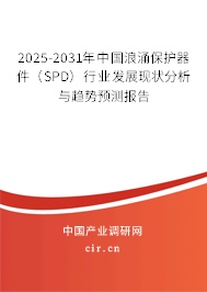 2025-2031年中國(guó)浪涌保護(hù)器件（SPD）行業(yè)發(fā)展現(xiàn)狀分析與趨勢(shì)預(yù)測(cè)報(bào)告