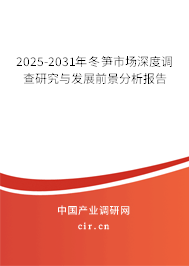 2025-2031年冬筍市場(chǎng)深度調(diào)查研究與發(fā)展前景分析報(bào)告