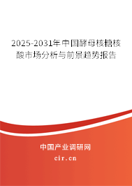 2025-2031年中國酵母核糖核酸市場分析與前景趨勢報告 2025-2031年中國酵母核糖核酸市場分析與前景趨勢報告
