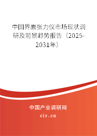 中國界面張力儀市場現(xiàn)狀調(diào)研及前景趨勢報告（2025-2031年）