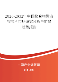 2026-2032年中國聚合物微流控芯片市場研究分析與前景趨勢報告 2026-2032年中國聚合物微流控芯片市場研究分析與前景趨勢報告