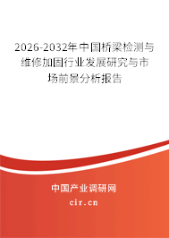 2026-2032年中國橋梁檢測與維修加固行業(yè)發(fā)展研究與市場前景分析報告