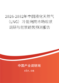 2026-2032年中國(guó)液化天然氣（LNG）冷能利用市場(chǎng)現(xiàn)狀調(diào)研與前景趨勢(shì)預(yù)測(cè)報(bào)告