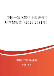 中國(guó)一氯化硫行業(yè)調(diào)研與市場(chǎng)前景報(bào)告（2025-2031年）