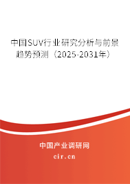 中國(guó)SUV行業(yè)研究分析與前景趨勢(shì)預(yù)測(cè)(2025-2031年) 中國(guó)SUV行業(yè)研究分析與前景趨勢(shì)預(yù)測(cè)(2025-2031年)