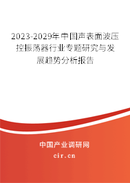2023-2029年中國聲表面波壓控振蕩器行業(yè)專題研究與發(fā)展趨勢分析報告 2023-2029年中國聲表面波壓控振蕩器行業(yè)專題研究與發(fā)展趨勢分析報告