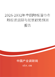 2025-2031年中國地板濕巾市場現(xiàn)狀調(diào)研與前景趨勢預(yù)測報告