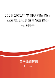 2025-2031年中國多肉植物行業(yè)發(fā)展現(xiàn)狀調(diào)研與發(fā)展趨勢(shì)分析報(bào)告