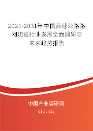 2025-2031年中國高速公路路網(wǎng)建設(shè)行業(yè)發(fā)展全面調(diào)研與未來趨勢報告