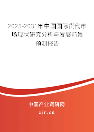 2025-2031年中國(guó)國(guó)際貨代市場(chǎng)現(xiàn)狀研究分析與發(fā)展前景預(yù)測(cè)報(bào)告