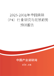 2025-2031年中國(guó)黃磷（P4）行業(yè)研究與前景趨勢(shì)預(yù)測(cè)報(bào)告