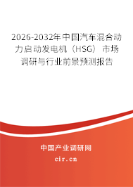 2026-2032年中國汽車混合動力啟動發(fā)電機(jī)（HSG）市場調(diào)研與行業(yè)前景預(yù)測報(bào)告