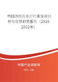 中國消防應急燈行業(yè)發(fā)展分析與前景趨勢報告(2026-2032年) 中國消防應急燈行業(yè)發(fā)展分析與前景趨勢報告(2026-2032年)