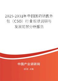 2025-2031年中國醫(yī)藥銷售外包（CSO）行業(yè)現(xiàn)狀調研與發(fā)展前景分析報告