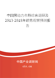 中國勞動力市場綜合調(diào)研及2013-2018年趨勢觀察預(yù)測報(bào)告