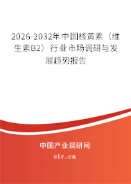 2026-2032年中國核黃素（維生素B2）行業(yè)市場調研與發(fā)展趨勢報告