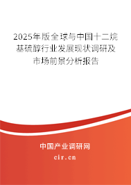 2025年版全球與中國十二烷基硫醇行業(yè)發(fā)展現(xiàn)狀調(diào)研及市場前景分析報告
