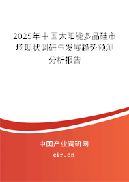 2025年中國(guó)太陽(yáng)能多晶硅市場(chǎng)現(xiàn)狀調(diào)研與發(fā)展趨勢(shì)預(yù)測(cè)分析報(bào)告