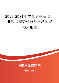 2025-2031年中國新疆石油行業(yè)現(xiàn)狀研究分析及市場前景預(yù)測報告