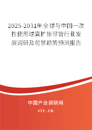 2025-2031年全球與中國一次性使用球囊擴(kuò)張導(dǎo)管行業(yè)發(fā)展調(diào)研及前景趨勢預(yù)測報(bào)告