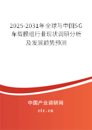 2025-2031年全球與中國5G車載模組行業(yè)現狀調研分析及發(fā)展趨勢預測