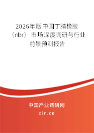 2026年版中國(guó)丁腈橡膠（nbr）市場(chǎng)深度調(diào)研與行業(yè)前景預(yù)測(cè)報(bào)告