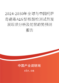 2024-2030年全球與中國(guó)柯薩奇病毒A16型核酸檢測(cè)試劑發(fā)展現(xiàn)狀分析及前景趨勢(shì)預(yù)測(cè)報(bào)告 2024-2030年全球與中國(guó)柯薩奇病毒A16型核酸檢測(cè)試劑發(fā)展現(xiàn)狀分析及前景趨勢(shì)預(yù)測(cè)報(bào)告