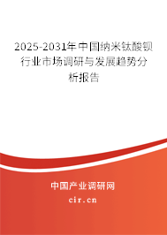 2025-2031年中國納米鈦酸鋇行業(yè)市場調(diào)研與發(fā)展趨勢分析報(bào)告