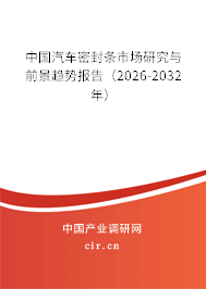 中國(guó)汽車密封條市場(chǎng)研究與前景趨勢(shì)報(bào)告（2026-2032年）