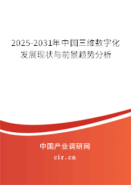 2025-2031年中國三維數字化發(fā)展現狀與前景趨勢分析