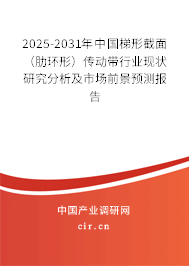 2025-2031年中國梯形截面（肋環(huán)形）傳動帶行業(yè)現(xiàn)狀研究分析及市場前景預測報告