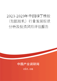 2023-2029年中國順丁橡膠（包括膠乳）行業(yè)發(fā)展現(xiàn)狀分析及投資風險評估報告
