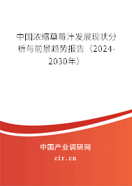 中國濃縮草莓汁發(fā)展現(xiàn)狀分析與前景趨勢報告（2024-2030年）