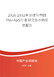 2026-2032年全球與中國(guó)PA6+ABS行業(yè)研究及市場(chǎng)前景報(bào)告