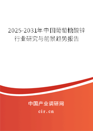 2025-2031年中國葡萄糖酸鋅行業(yè)研究與前景趨勢報告