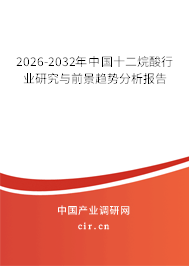 2026-2032年中國(guó)十二烷酸行業(yè)研究與前景趨勢(shì)分析報(bào)告