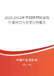 2026-2032年中國橡塑保溫板行業(yè)研究與前景分析報告